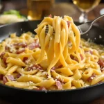 Avec du jambon cru et un peu de crème, j’ai préparé ces pâtes ultra gourmandes en 15 minutes