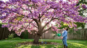 Il pousse de 4 mètres par an : sa floraison printanière est superbe, et les abeilles adorent cet arbre