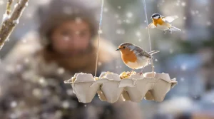 Ne jetez plus vos vieilles boîtes d’œufs : elles attirent les oiseaux au jardin tout l’hiver